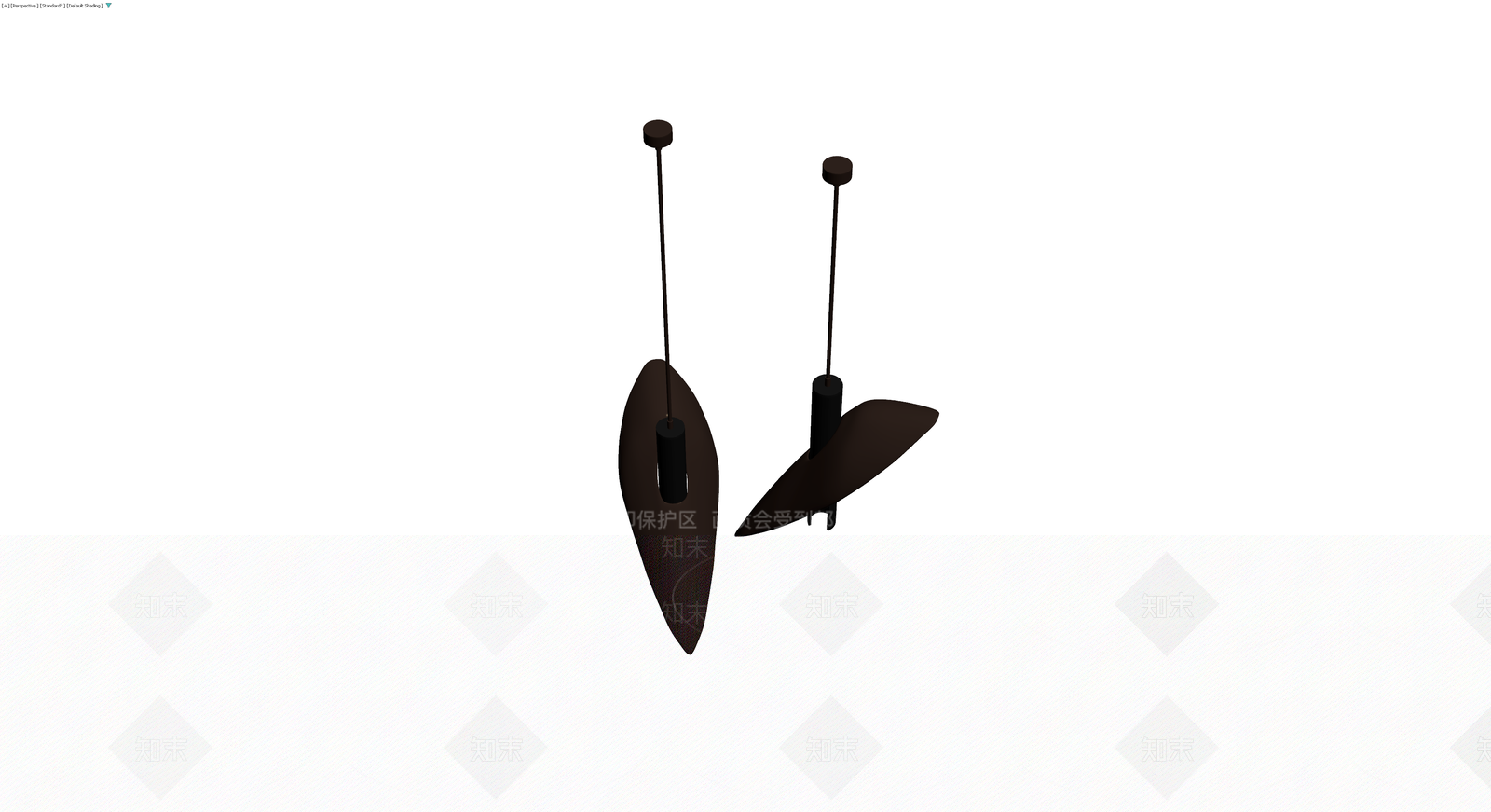 双头艺术吊灯3D模型下载【ID:1230189047】