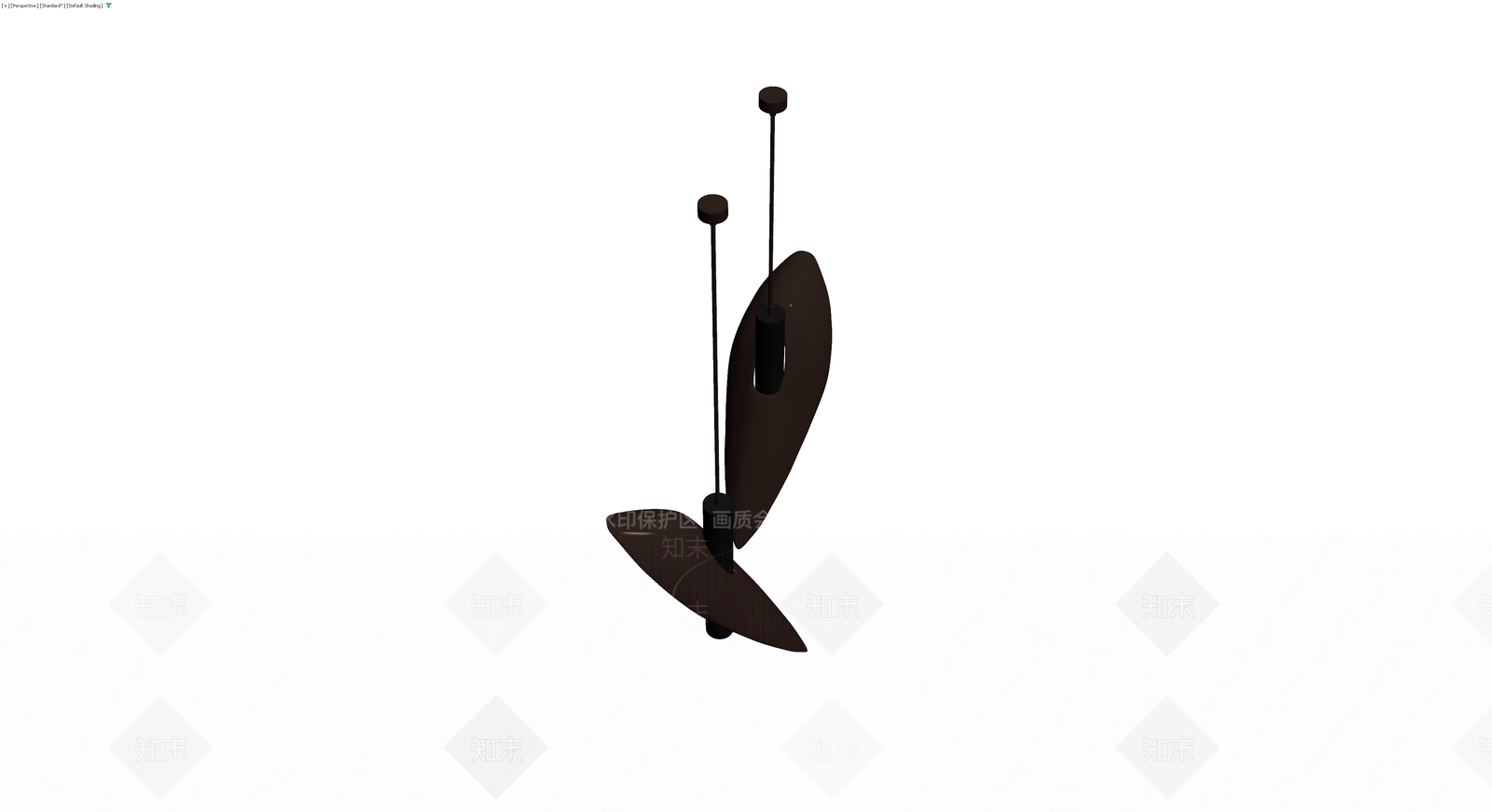 双头艺术吊灯3D模型下载【ID:1230189047】