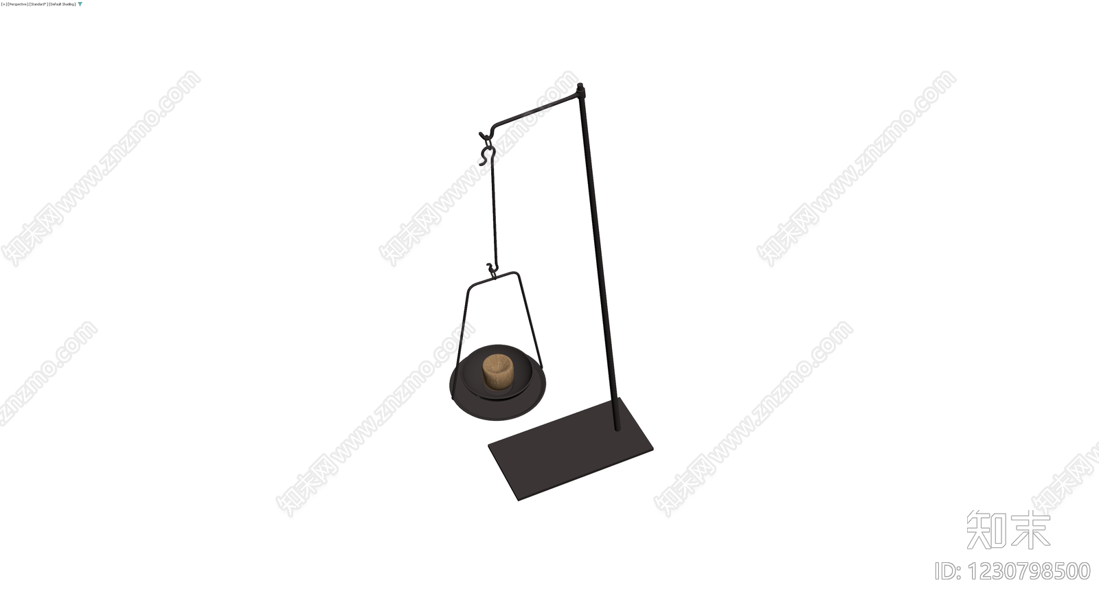 黑色金属挂盘摆件3D模型下载【ID:1230798500】