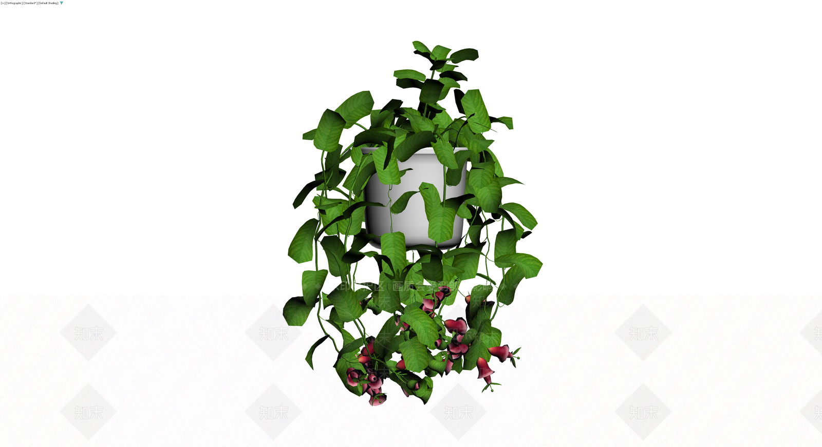 带盆垂吊绿植盆栽3D模型下载【ID:1230741406】