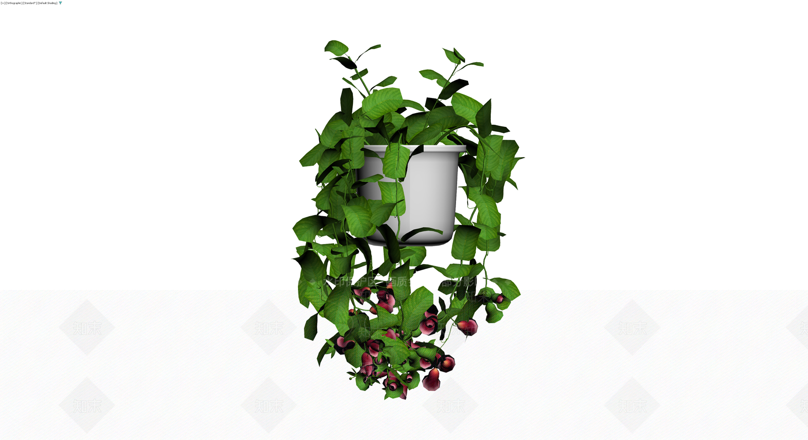 带盆垂吊绿植盆栽3D模型下载【ID:1230741406】