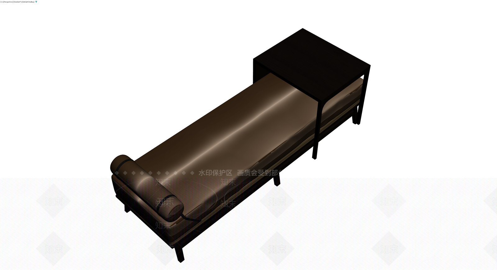 深色木质贵妃榻3D模型下载【ID:1230109132】