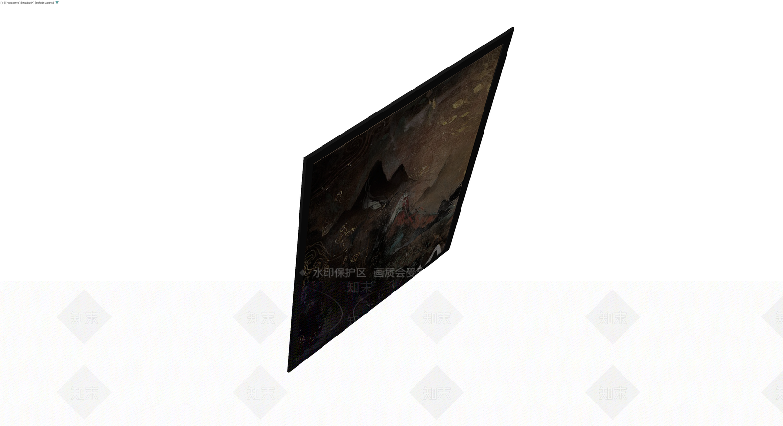 黑框装饰挂画3D模型下载【ID:1230745729】