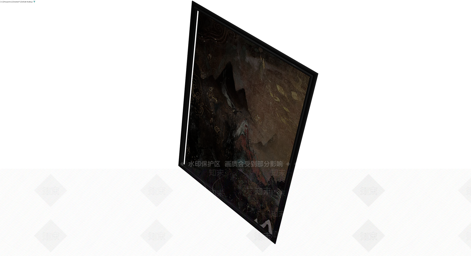 黑框装饰挂画3D模型下载【ID:1230745729】