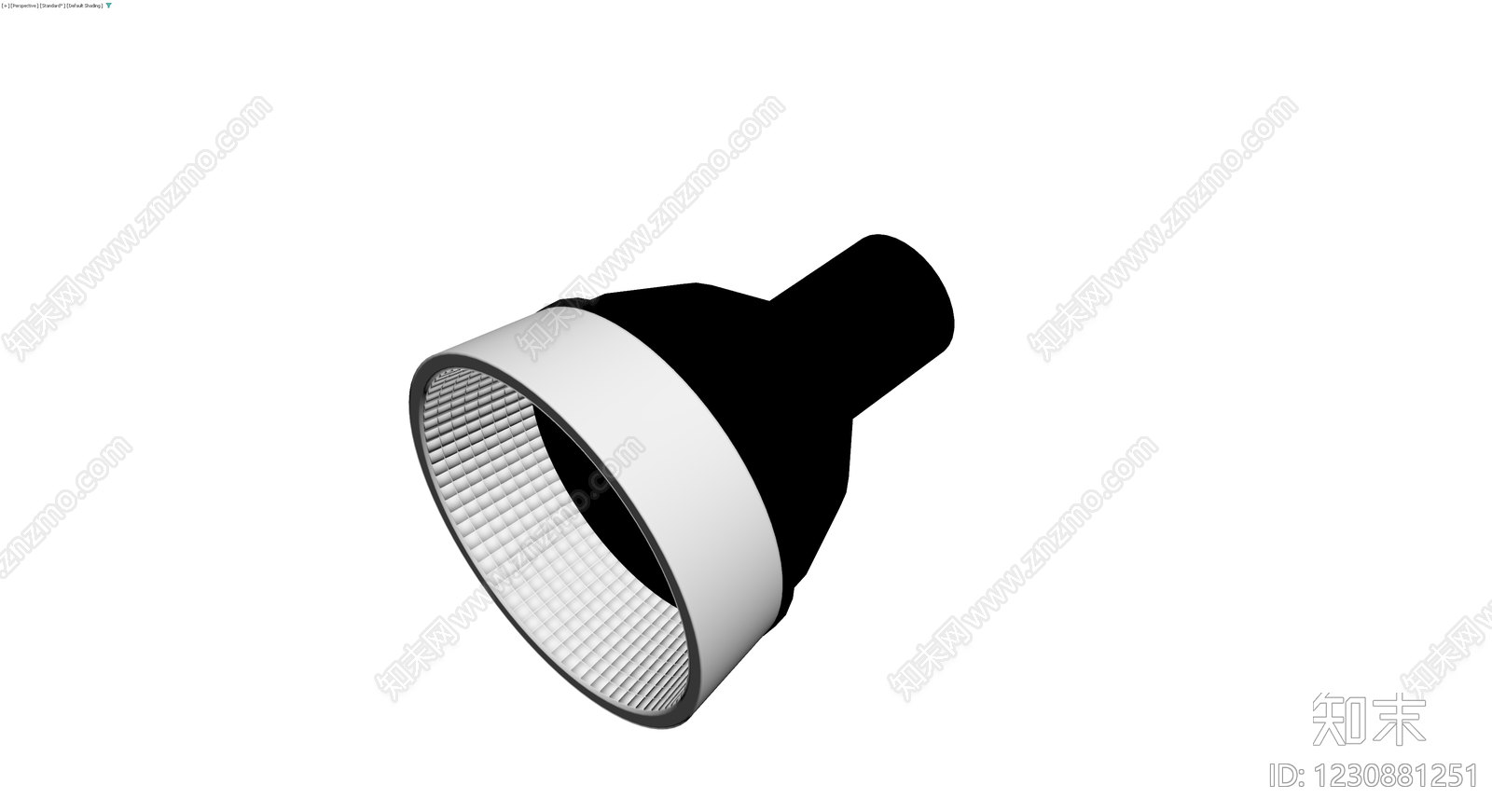 黑色LED筒灯3D模型下载【ID:1230881251】