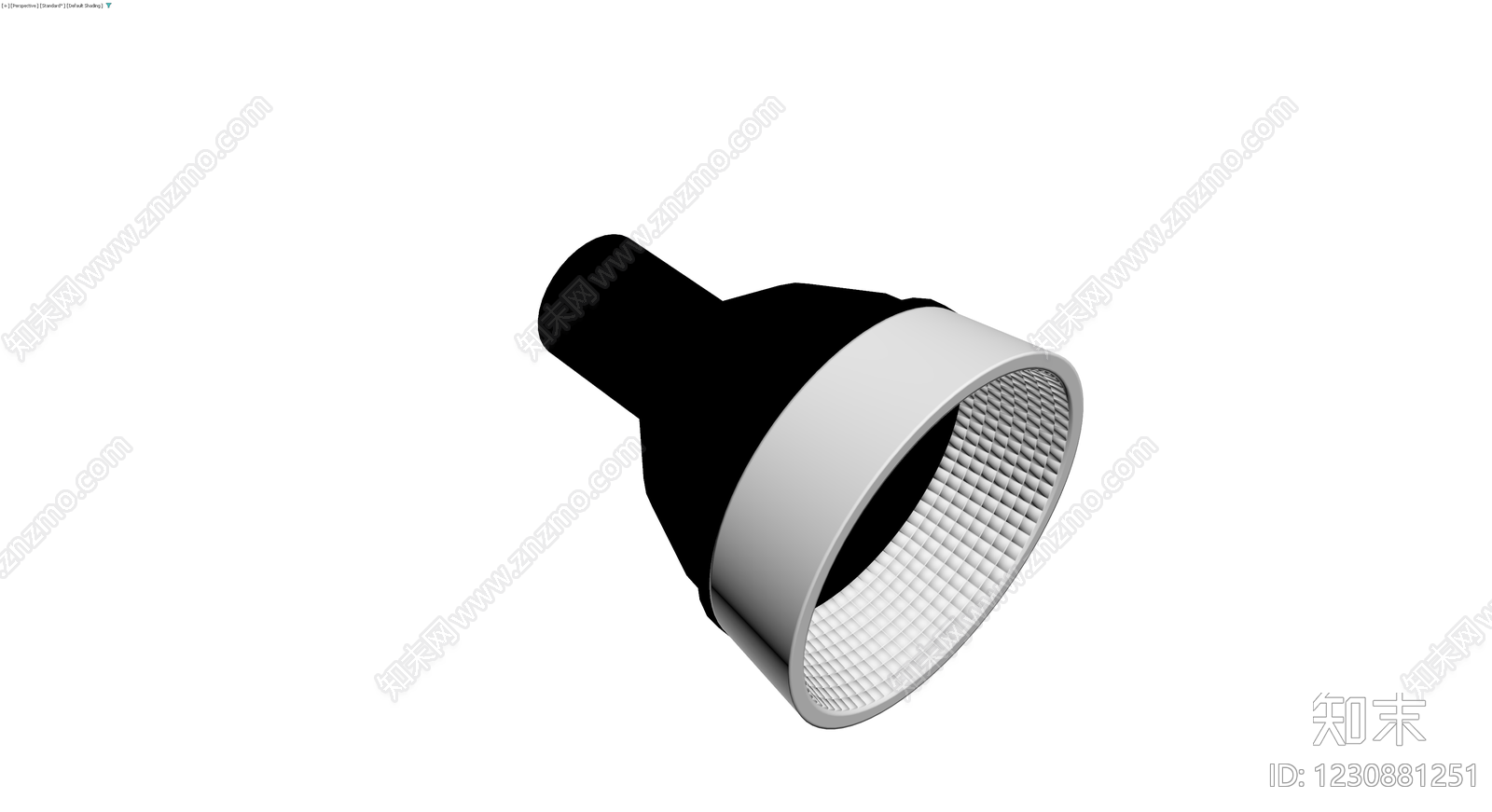 黑色LED筒灯3D模型下载【ID:1230881251】