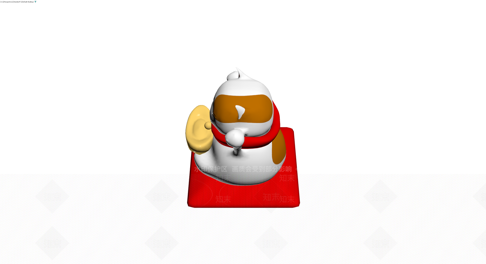 招财猫摆件3D模型下载【ID:1230092622】