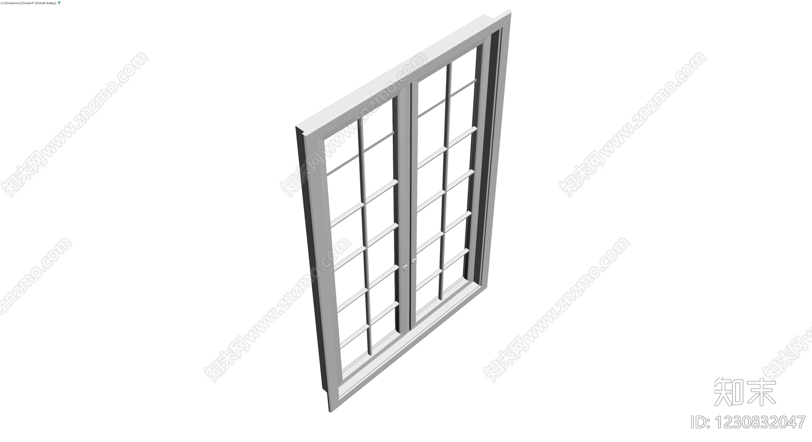 法式双扇玻璃门3D模型下载【ID:1230832047】