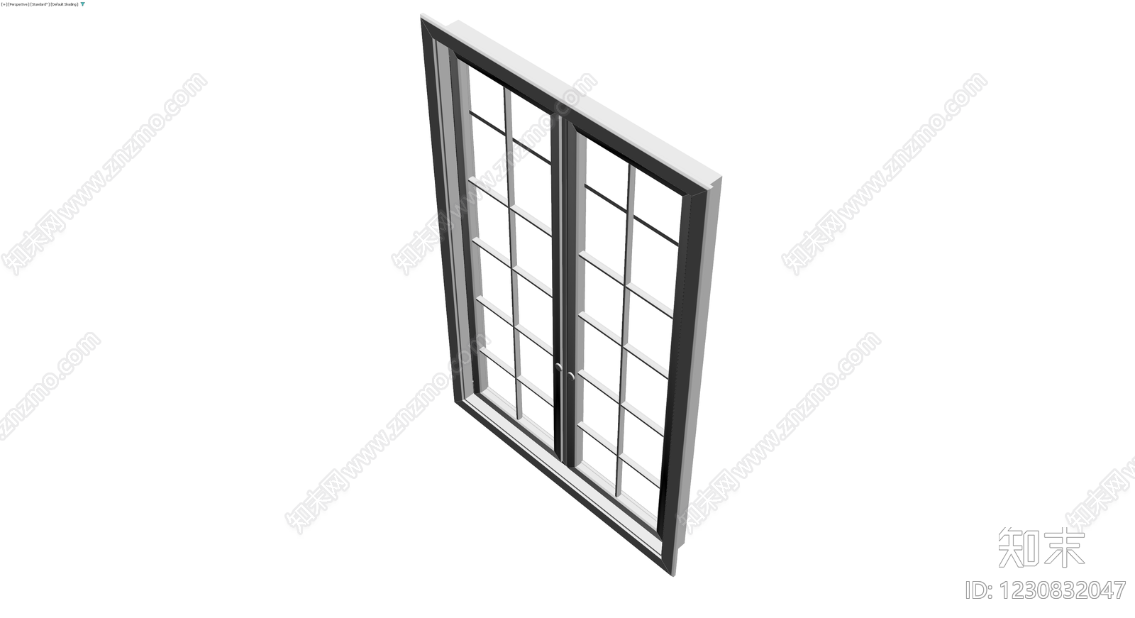 法式双扇玻璃门3D模型下载【ID:1230832047】