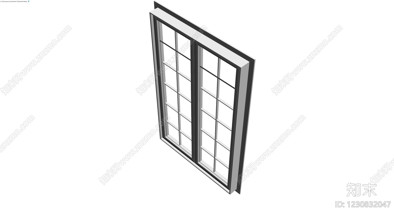 法式双扇玻璃门3D模型下载【ID:1230832047】