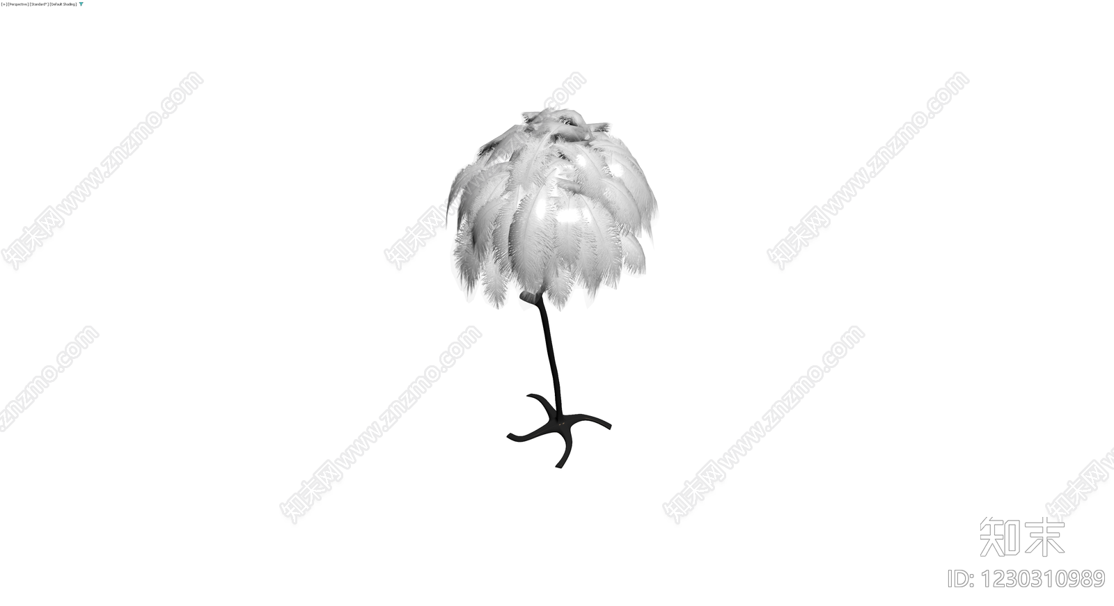 羽毛落地灯3D模型下载【ID:1230310989】