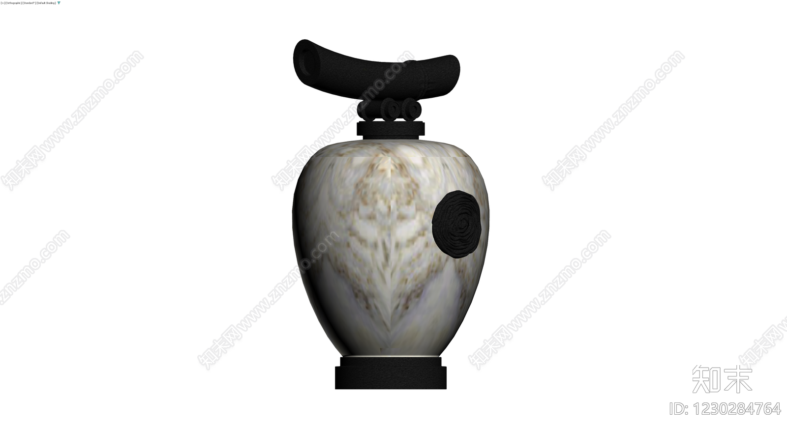 黑顶纹理花瓶3D模型下载【ID:1230284764】