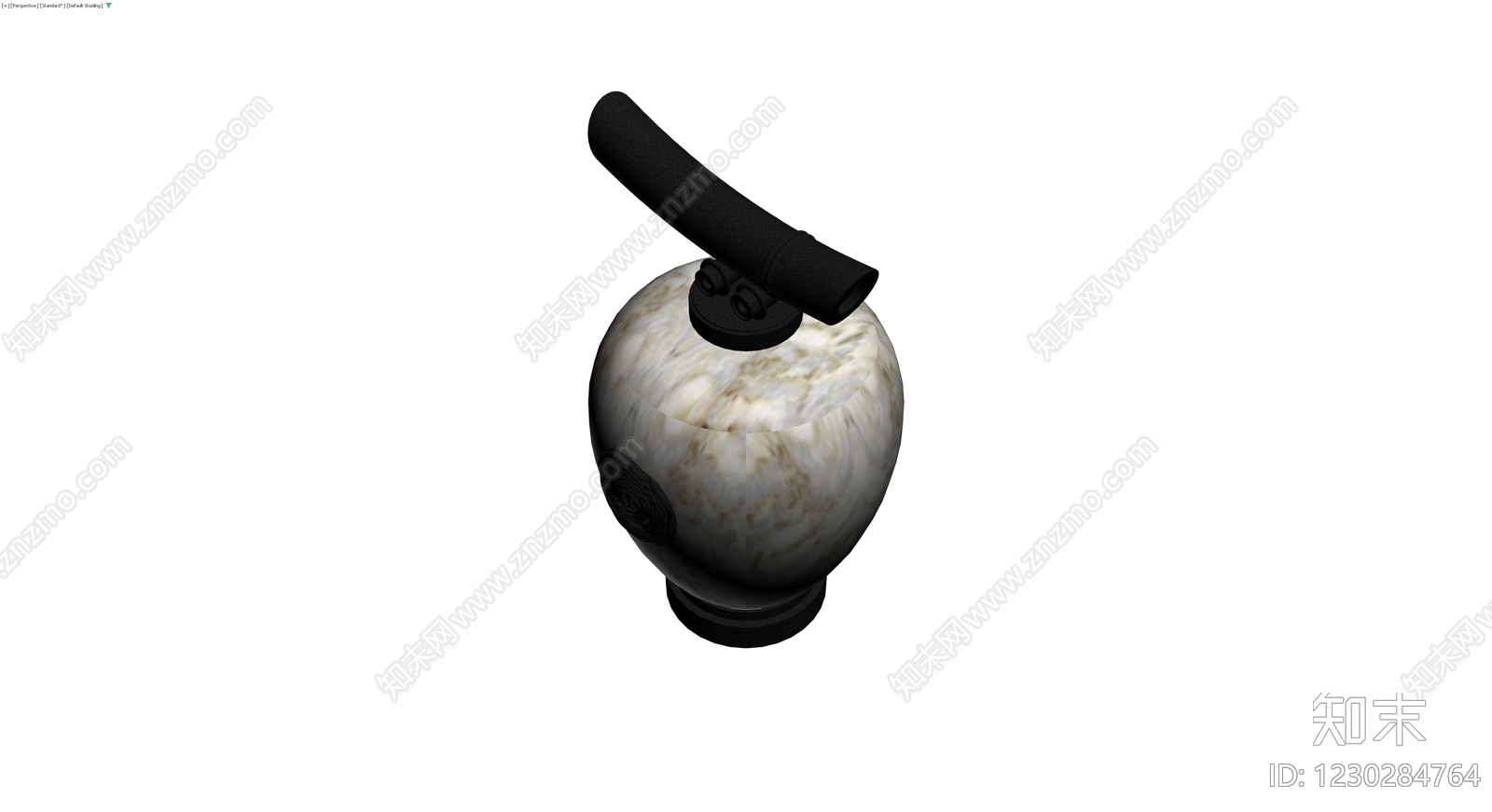 黑顶纹理花瓶3D模型下载【ID:1230284764】