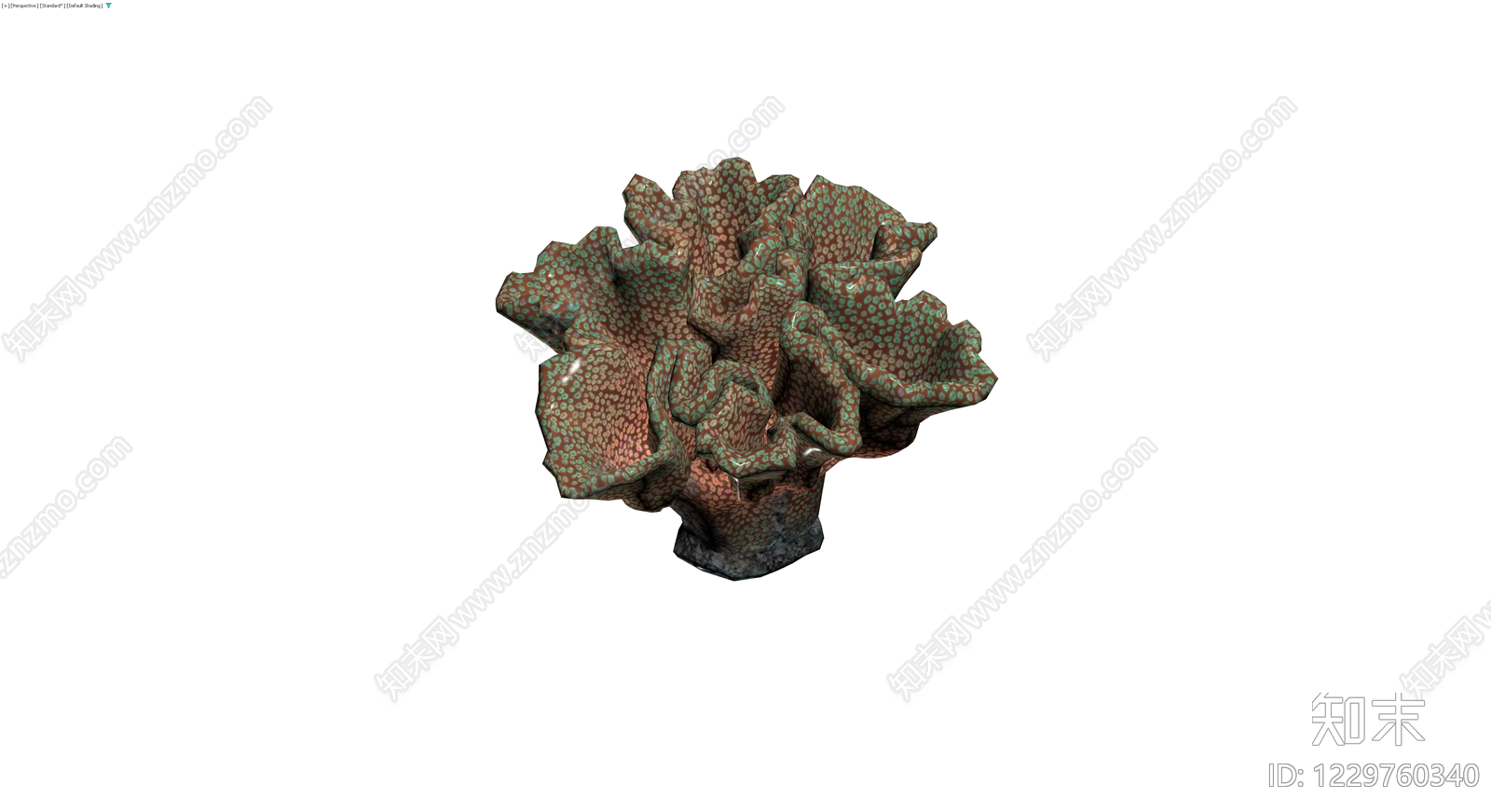 纹理珊瑚雕塑3D模型下载【ID:1229760340】