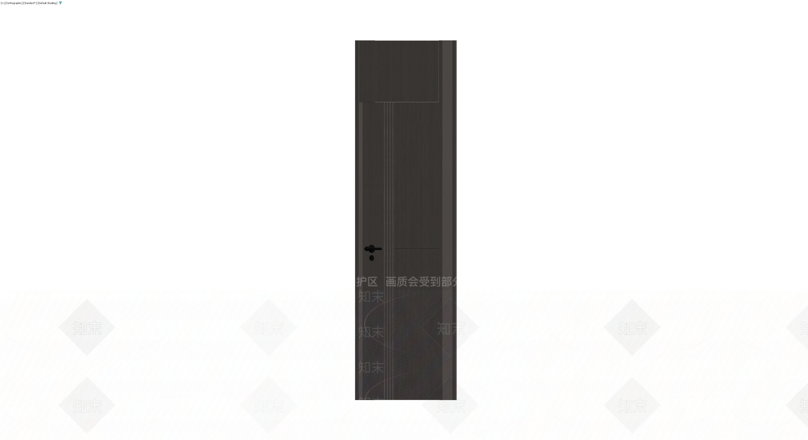 现代深色木门3D模型下载【ID:1230100099】