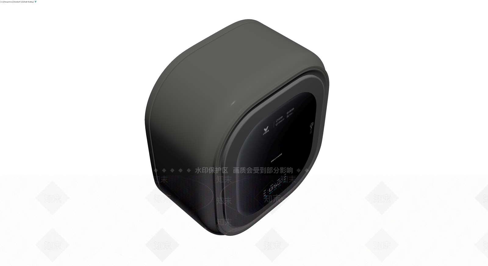 深灰色圆角方形电子设备3D模型下载【ID:1230691067】