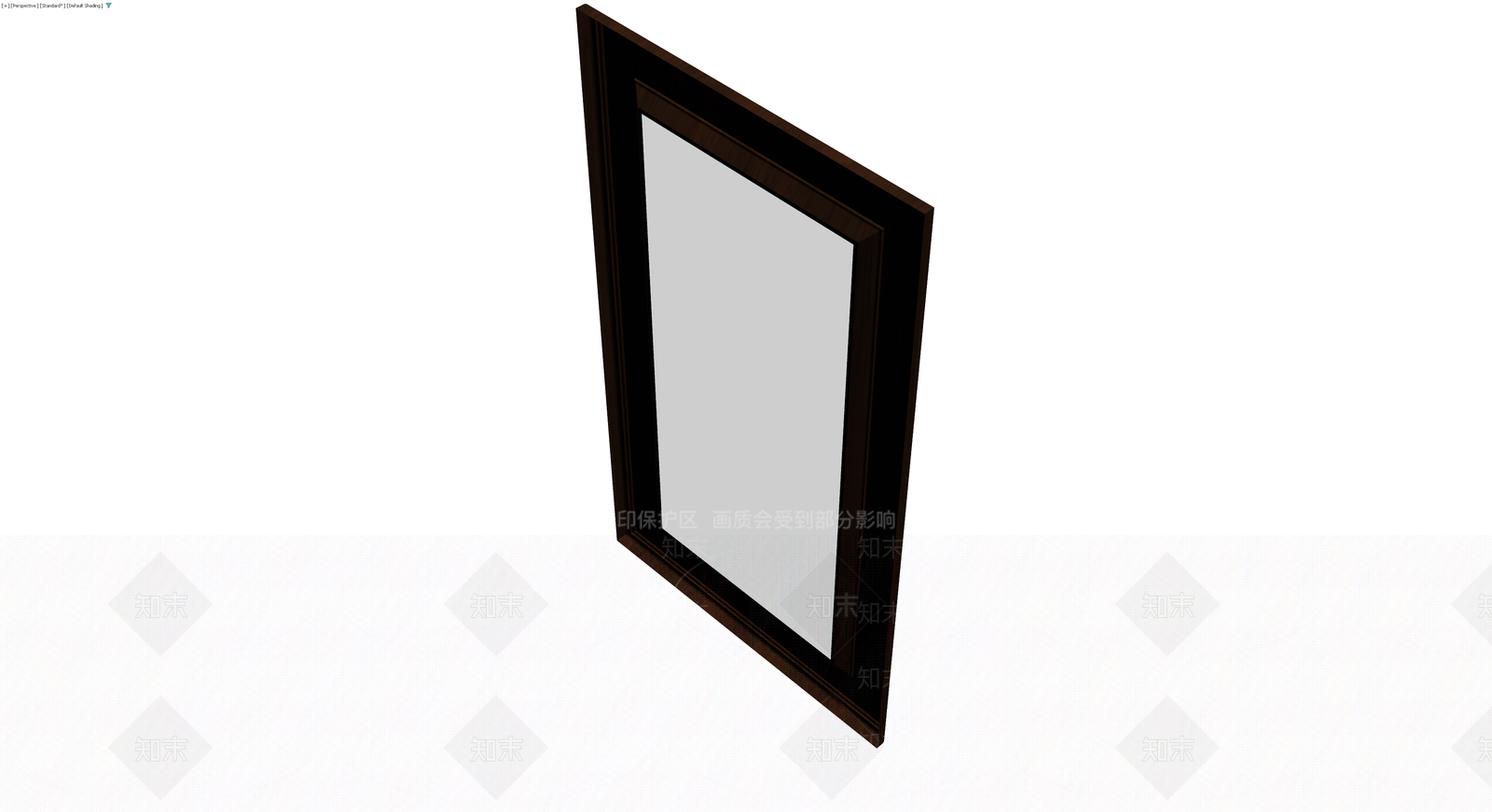 深色木纹装饰镜3D模型下载【ID:1229957598】