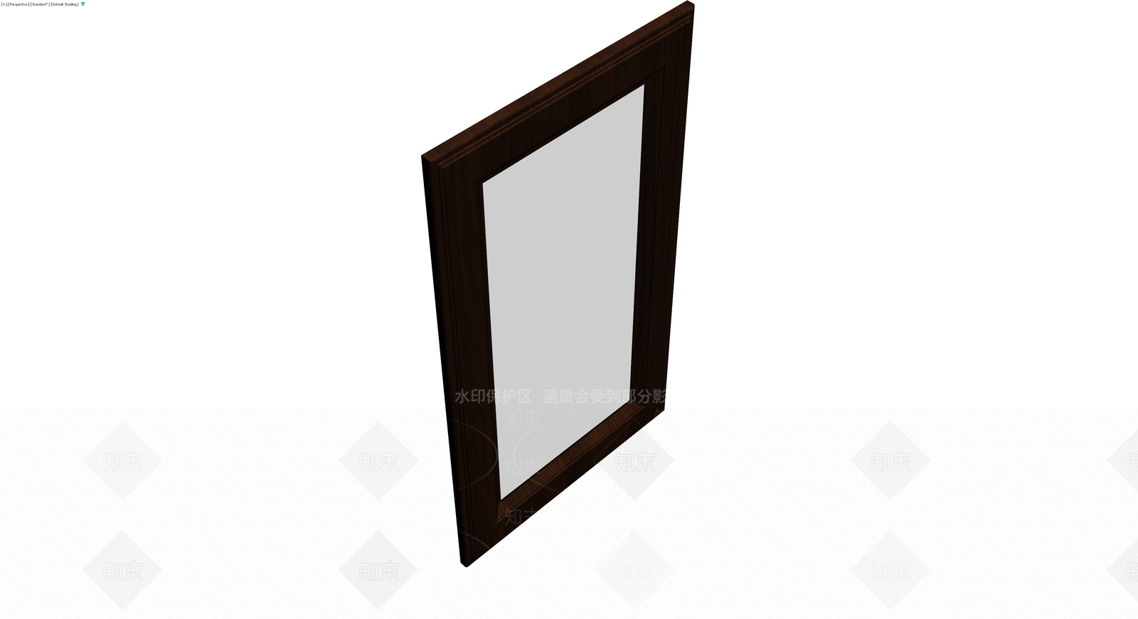 深色木纹装饰镜3D模型下载【ID:1229957598】