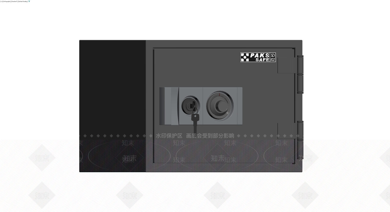 PAKS保险柜组合锁具3D模型下载【ID:1229900577】