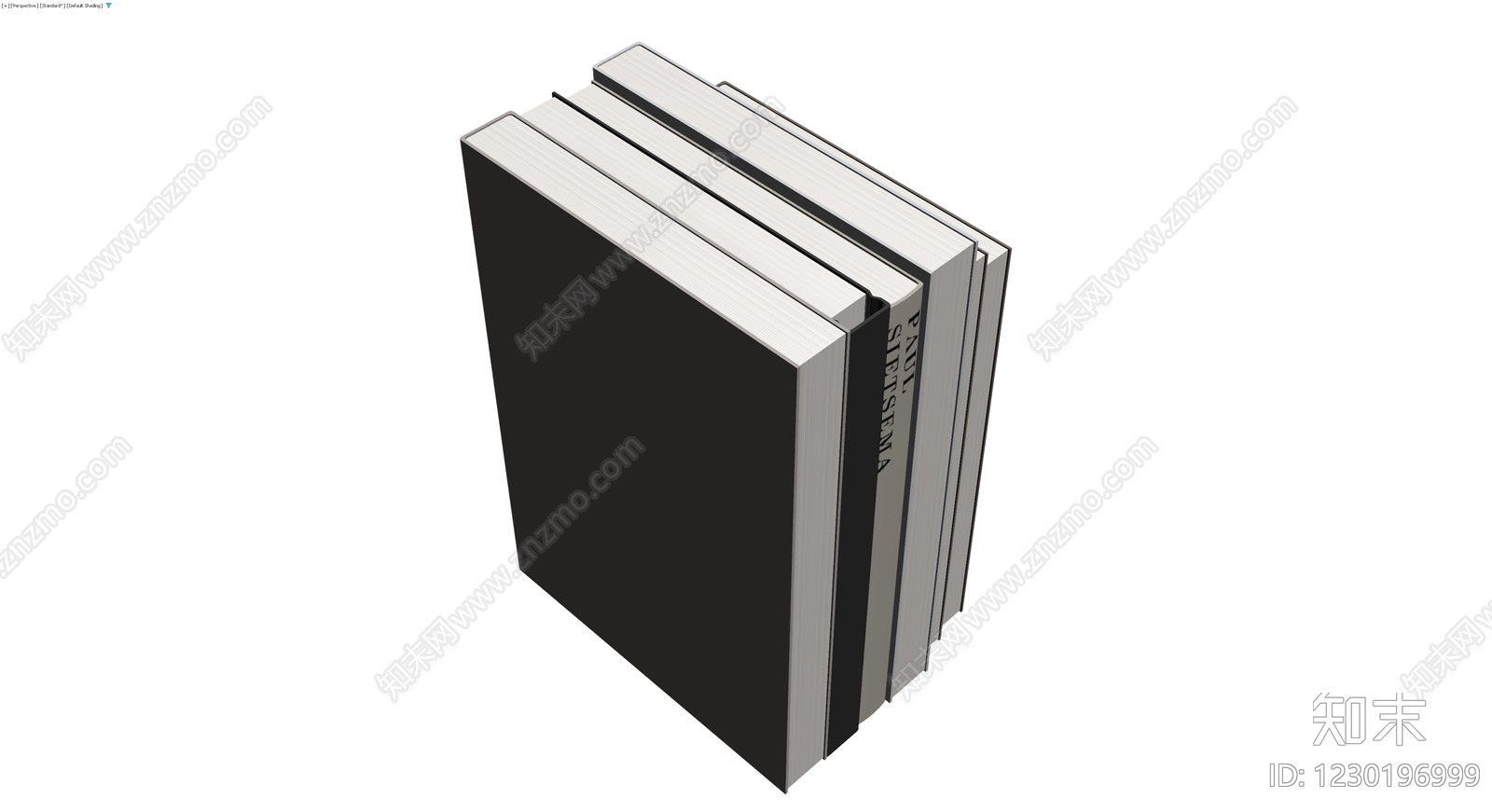 书籍与书立组合3D模型下载【ID:1230196999】