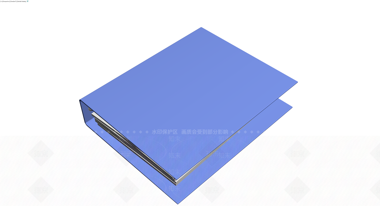 蓝色A4档案盒3D模型下载【ID:1230411698】