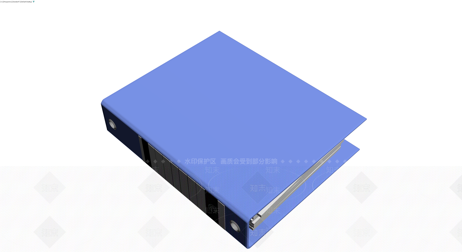 蓝色A4档案盒3D模型下载【ID:1230411698】