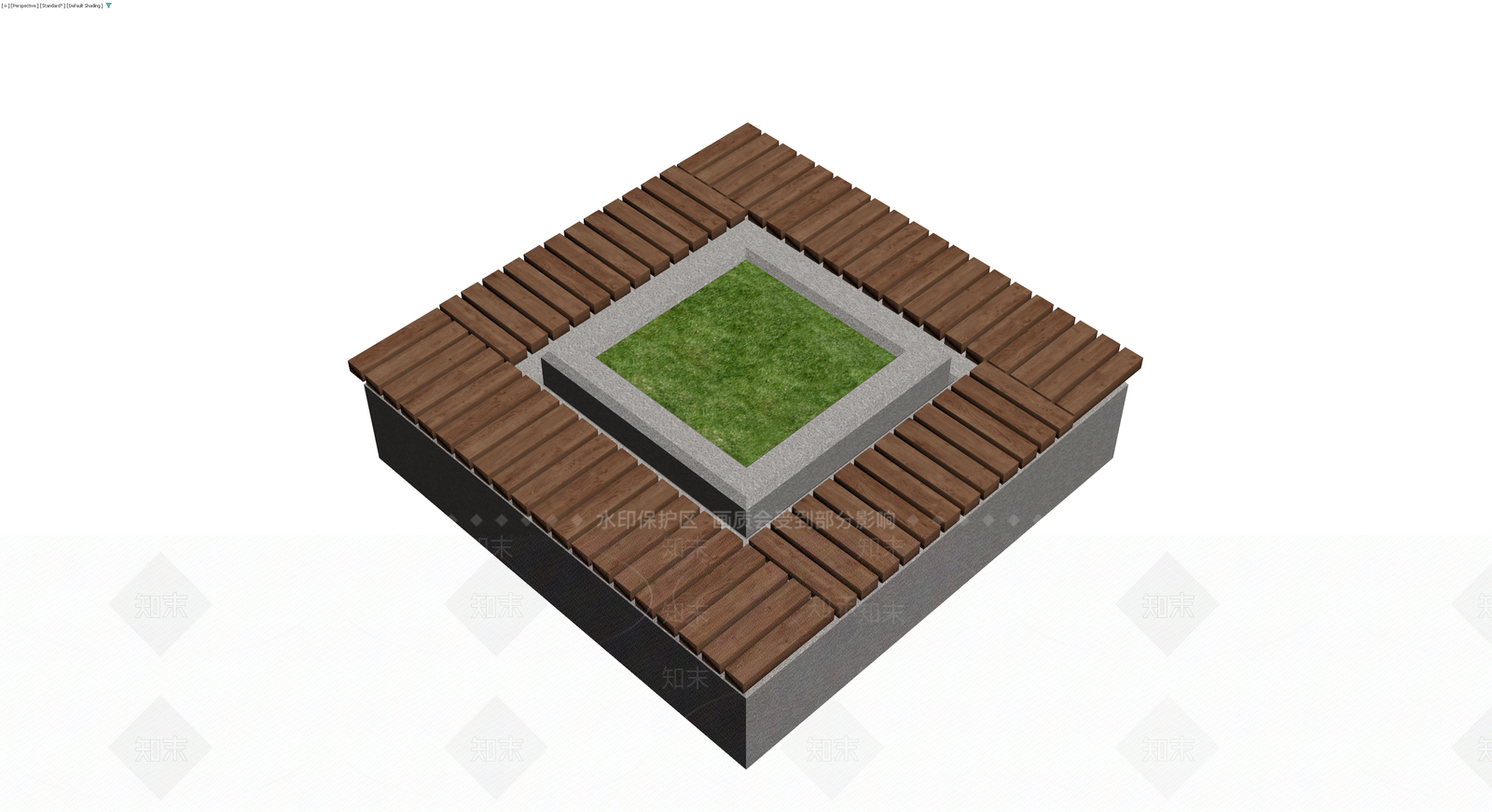 方形木质铺装景观模块3D模型下载【ID:1229644640】
