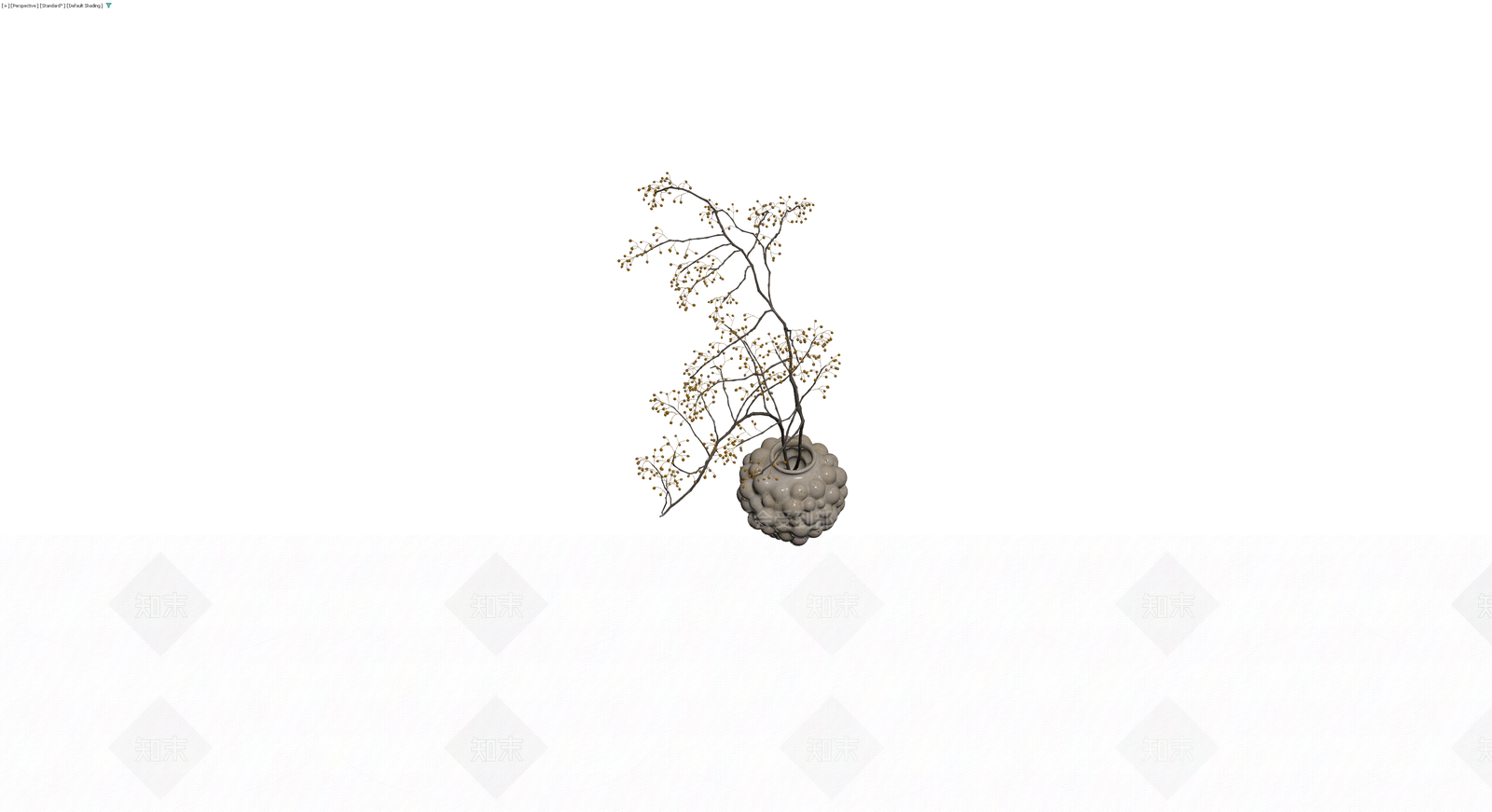 纹理花瓶配植物组合3D模型下载【ID:1230174824】