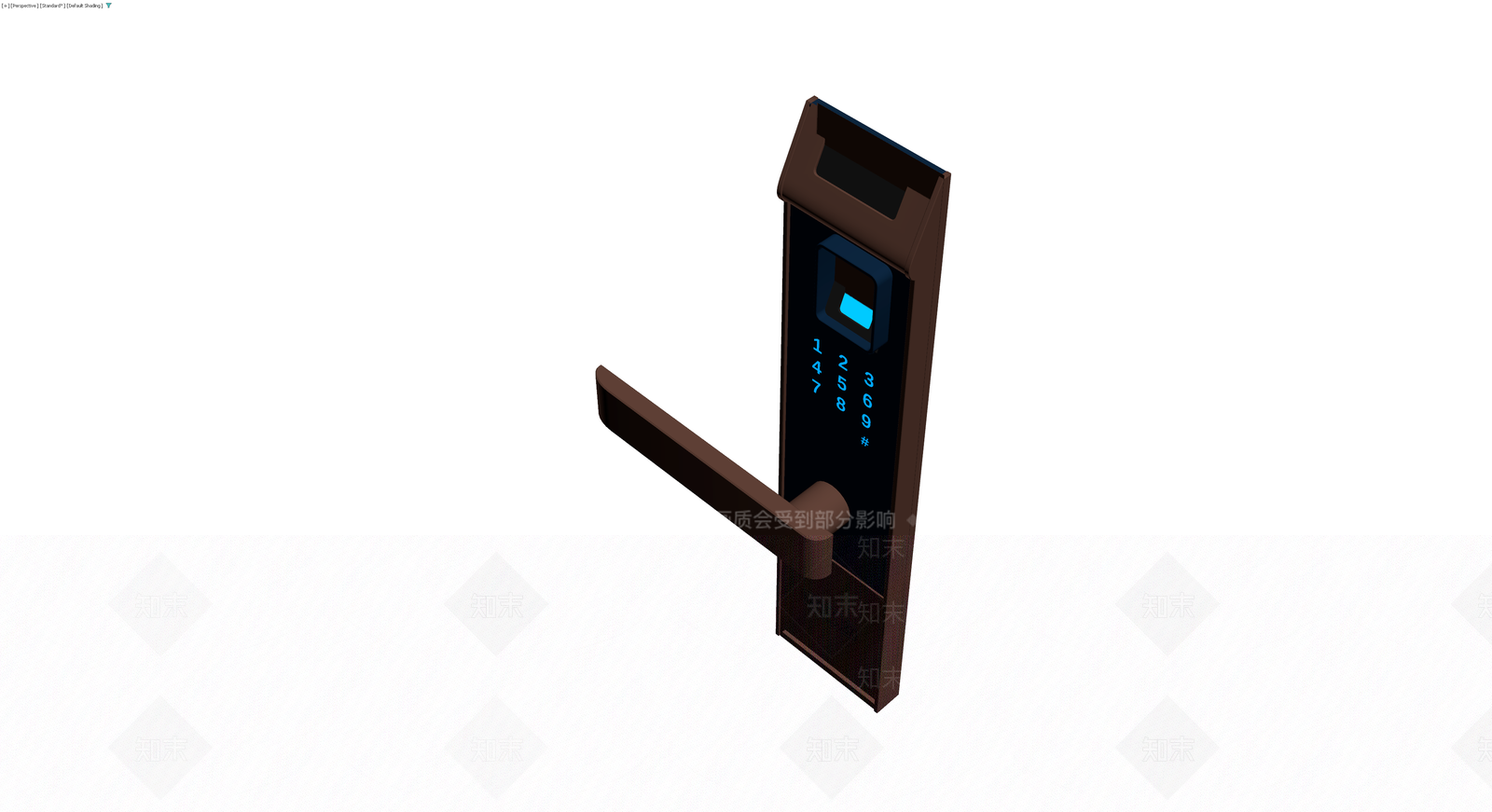 电子密码门锁组件3D模型下载【ID:1229954221】