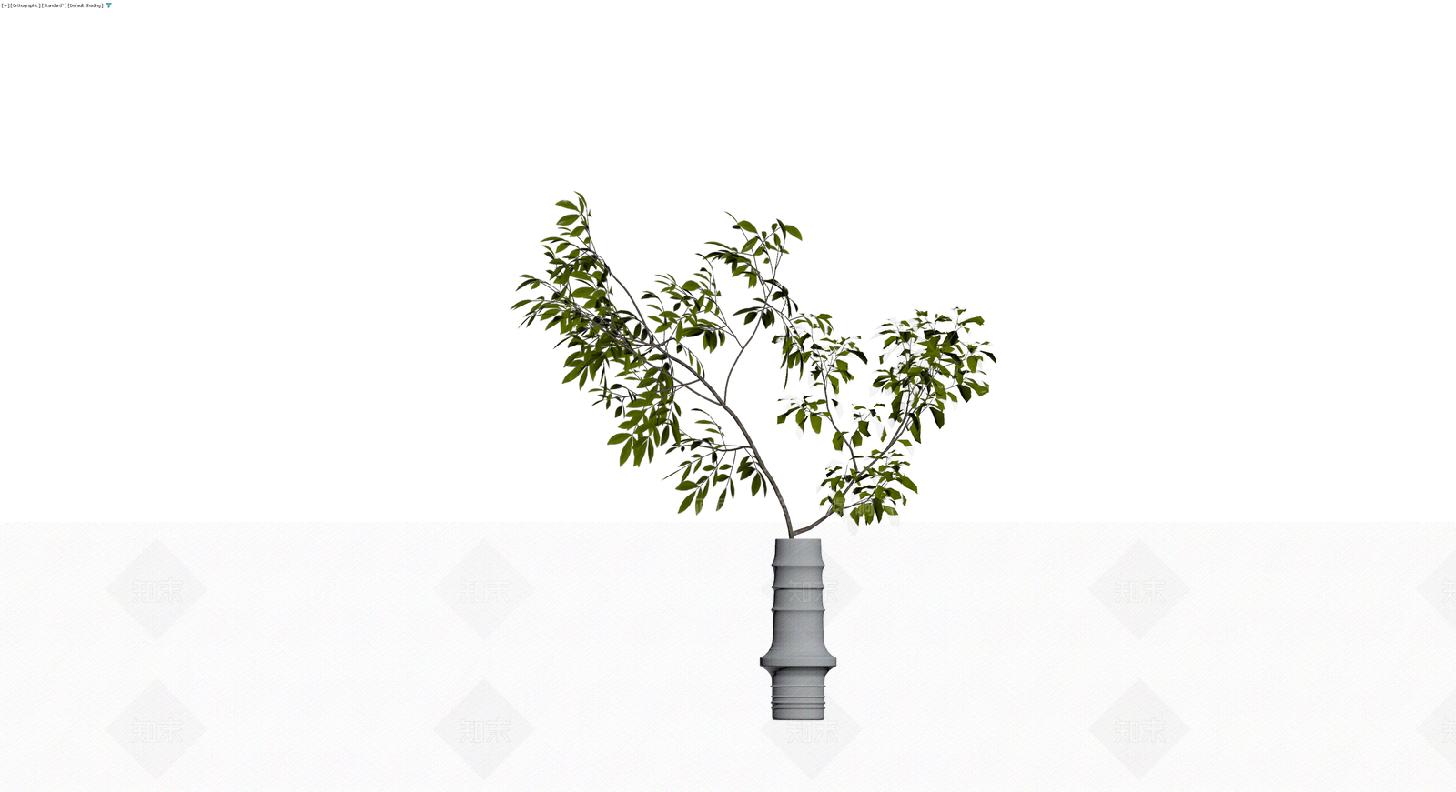 盆栽植物与花瓶组合3D模型下载【ID:1230755895】