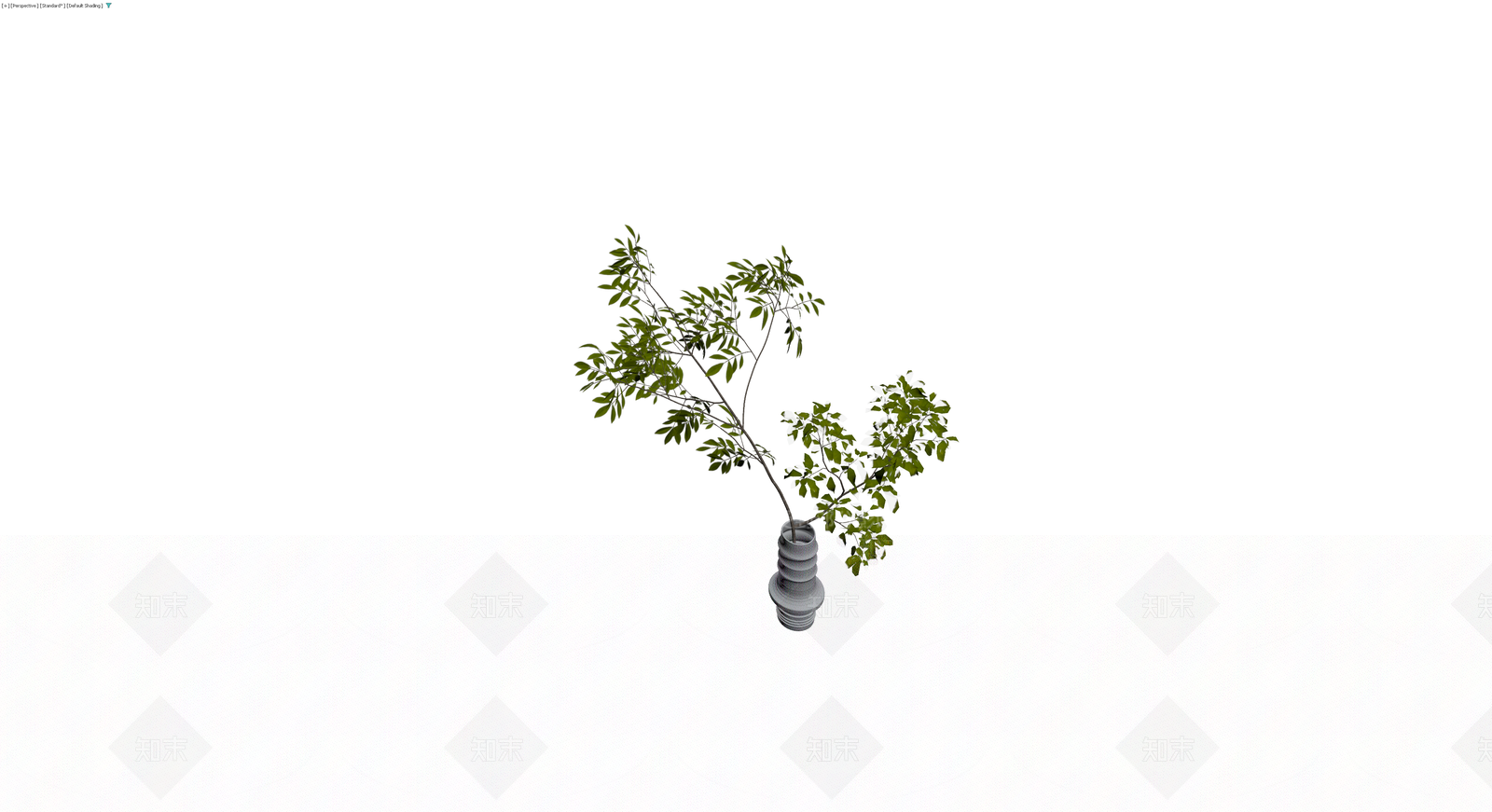 盆栽植物与花瓶组合3D模型下载【ID:1230755895】
