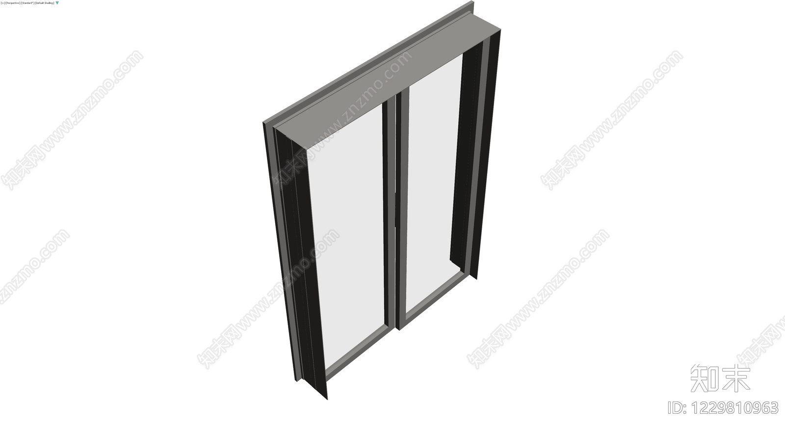 双扇玻璃门组件3D模型下载【ID:1229810963】