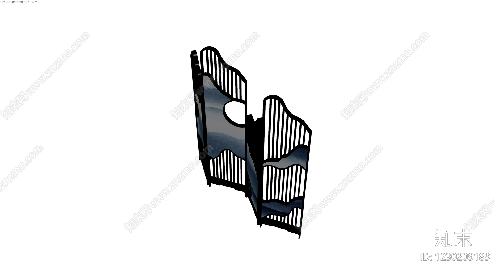 中式山水屏风3D模型下载【ID:1230209189】