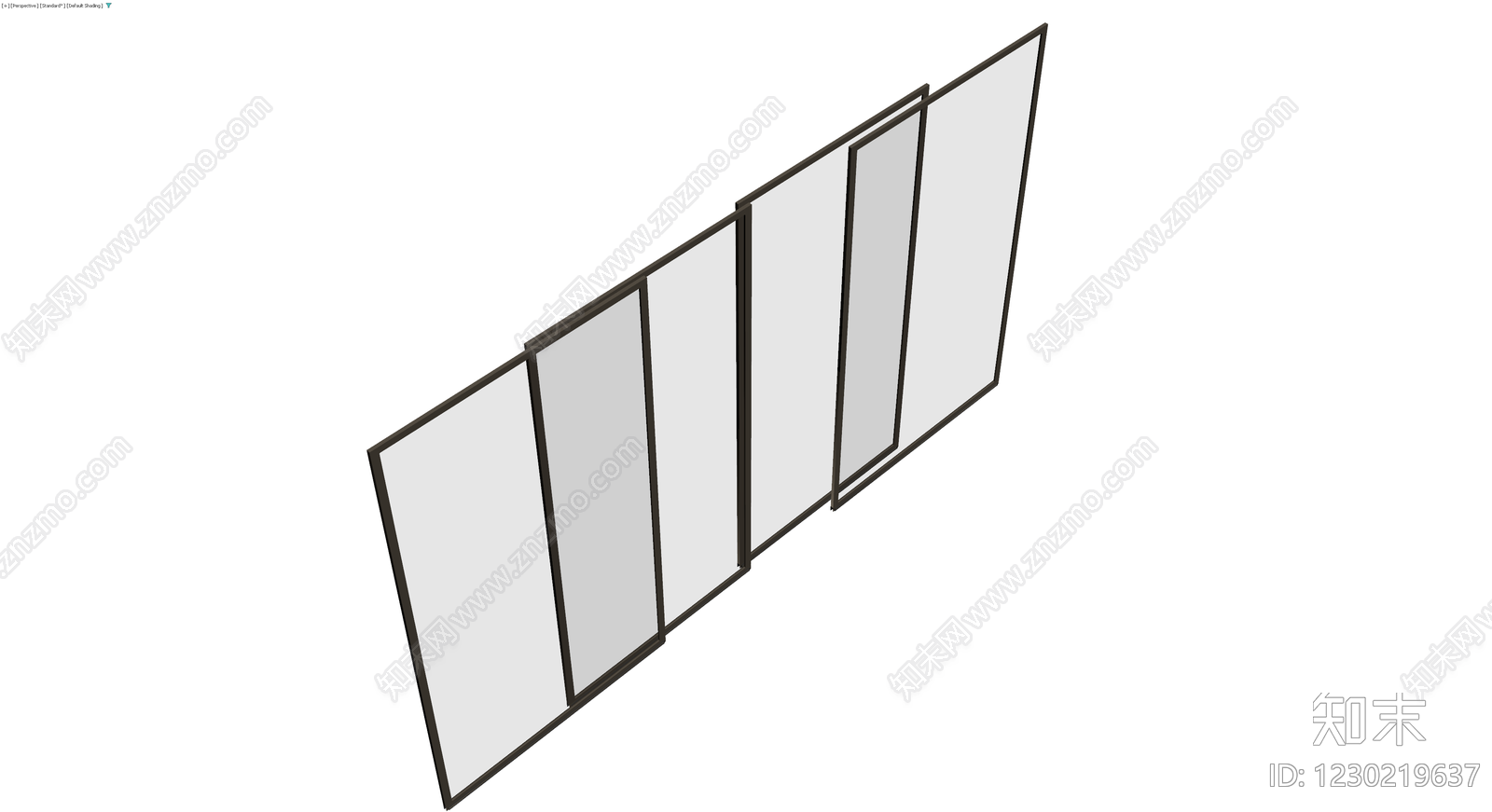 六扇折叠屏风3D模型下载【ID:1230219637】