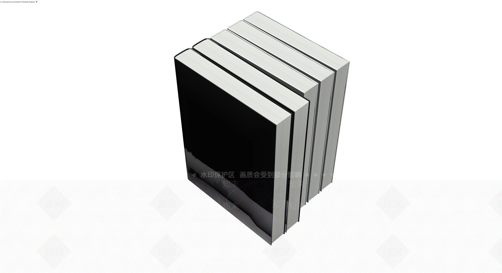 黑白书籍组合模型3D模型下载【ID:1230554579】