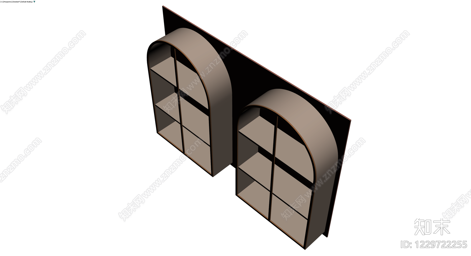 双拱形展示柜3D模型下载【ID:1229722255】
