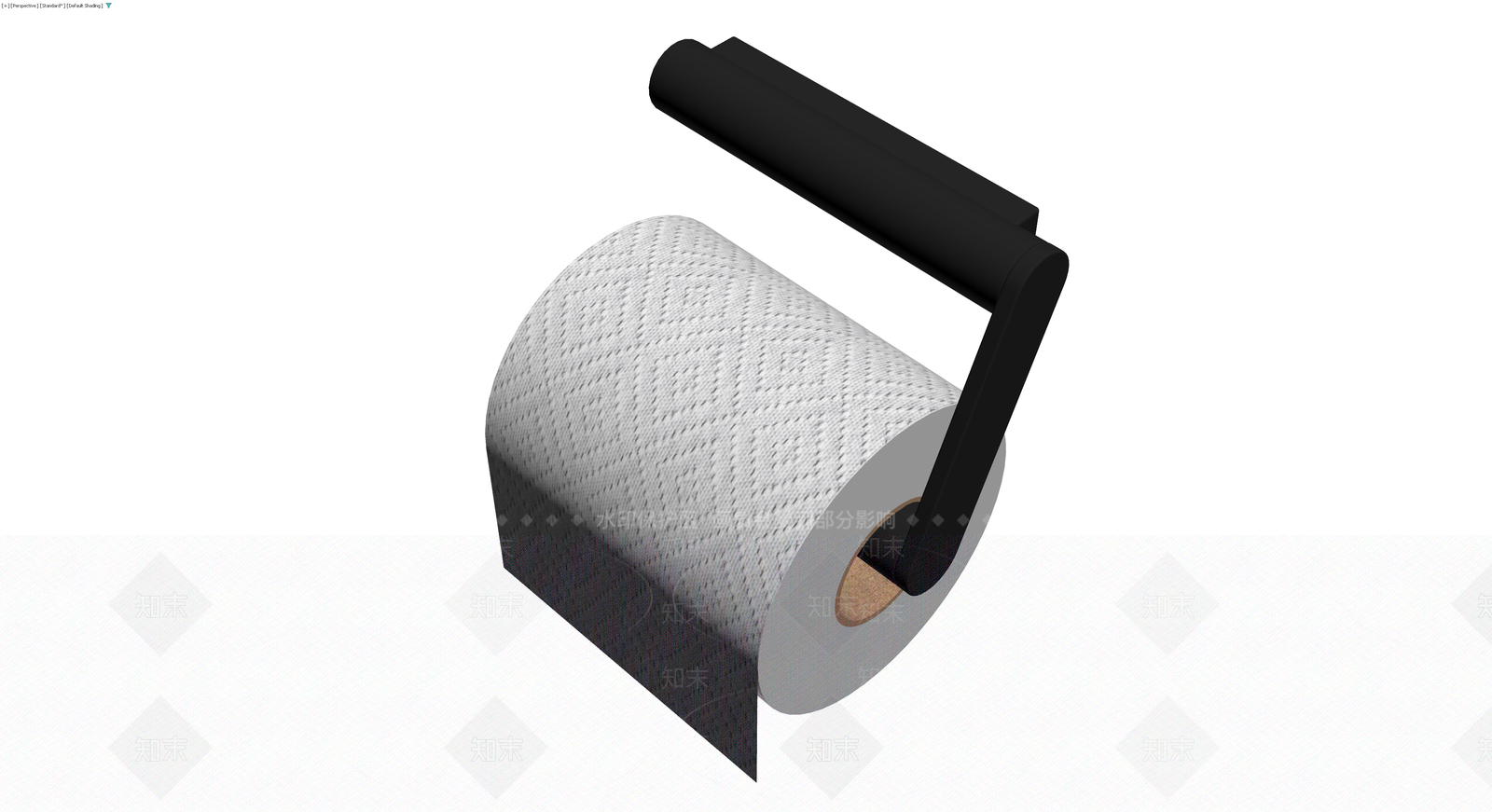 黑色现代卷纸架3D模型下载【ID:1230399108】