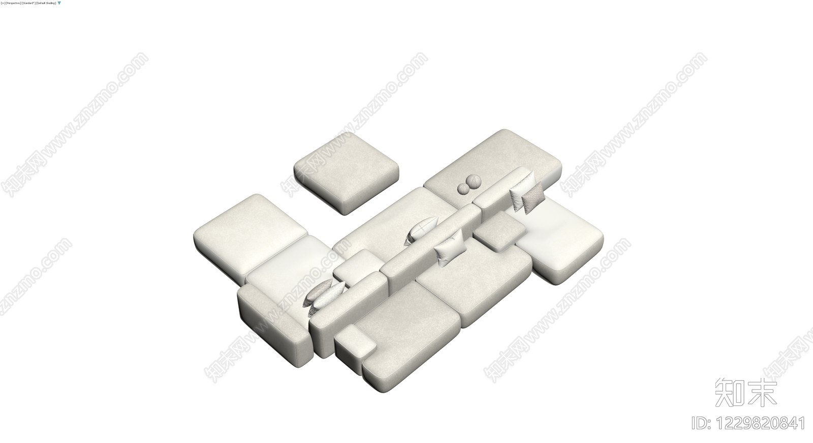 模块化组合沙发3D模型下载【ID:1229820841】
