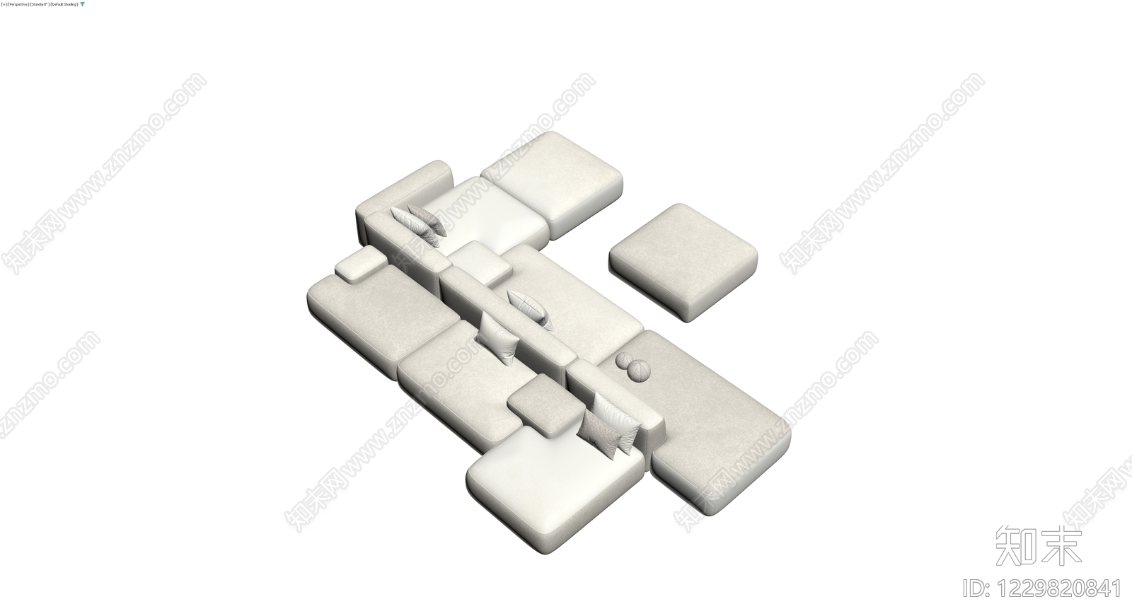 模块化组合沙发3D模型下载【ID:1229820841】