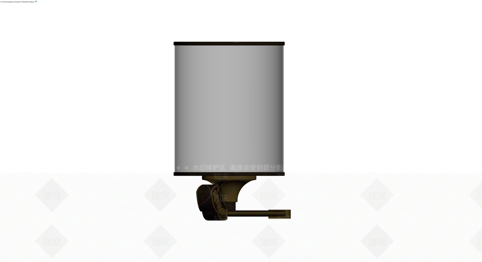 带底座长柄圆筒容器3D模型下载【ID:1230742188】
