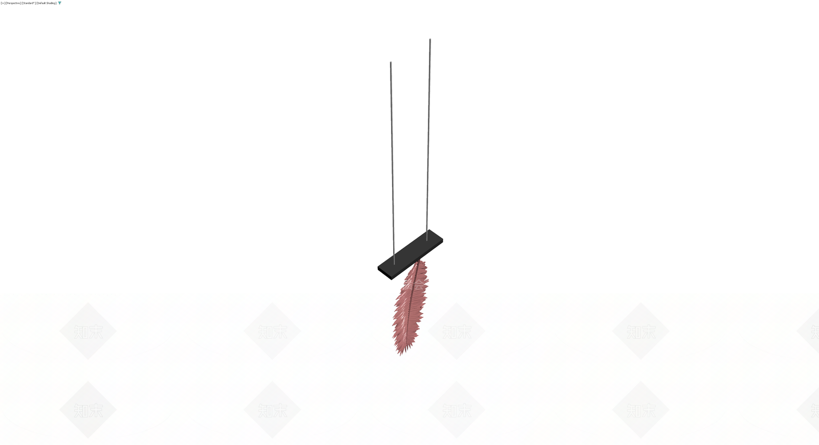 悬挂羽毛装饰3D模型下载【ID:1230167162】