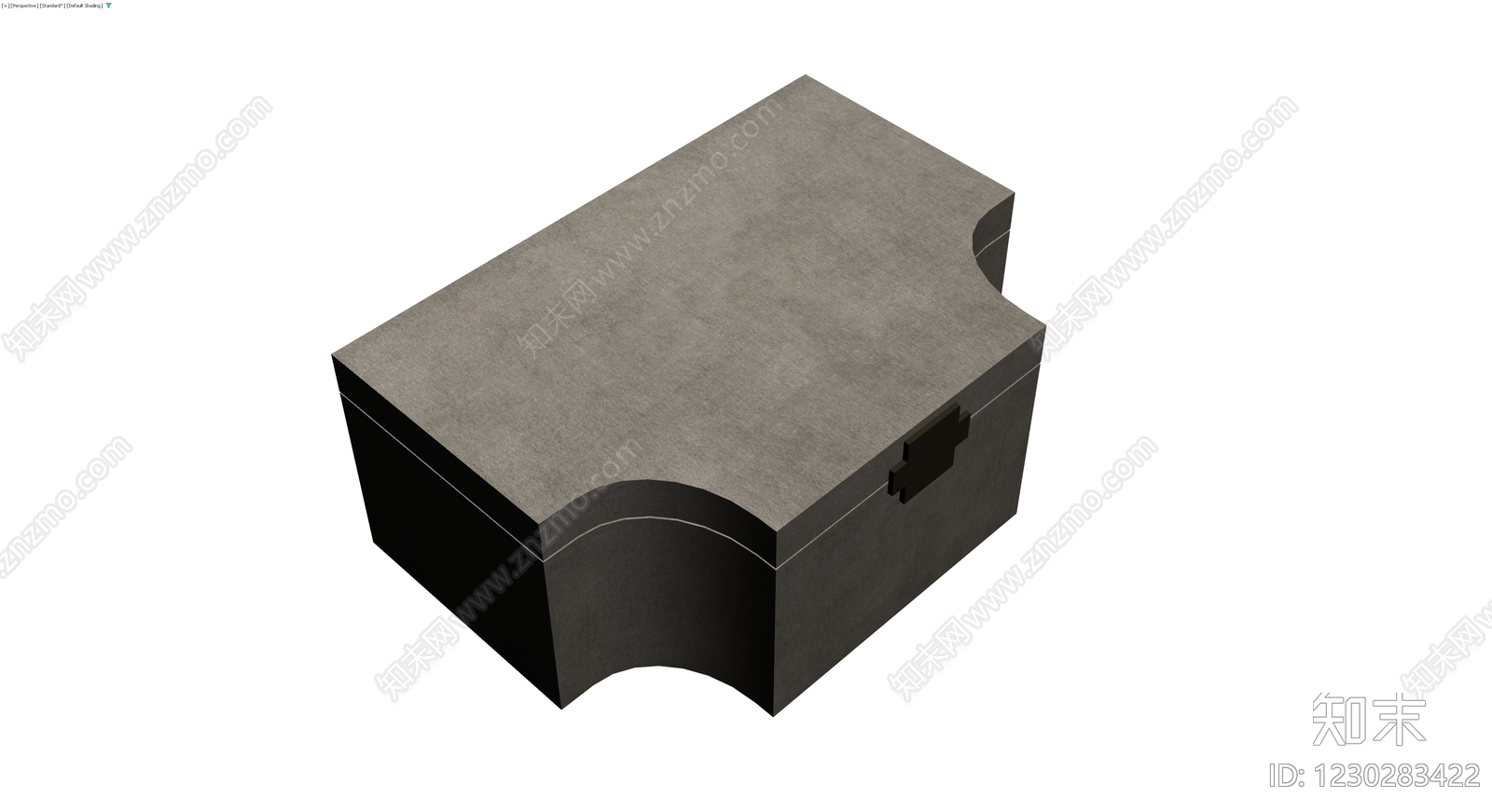 灰色纹理带锁储物箱3D模型下载【ID:1230283422】