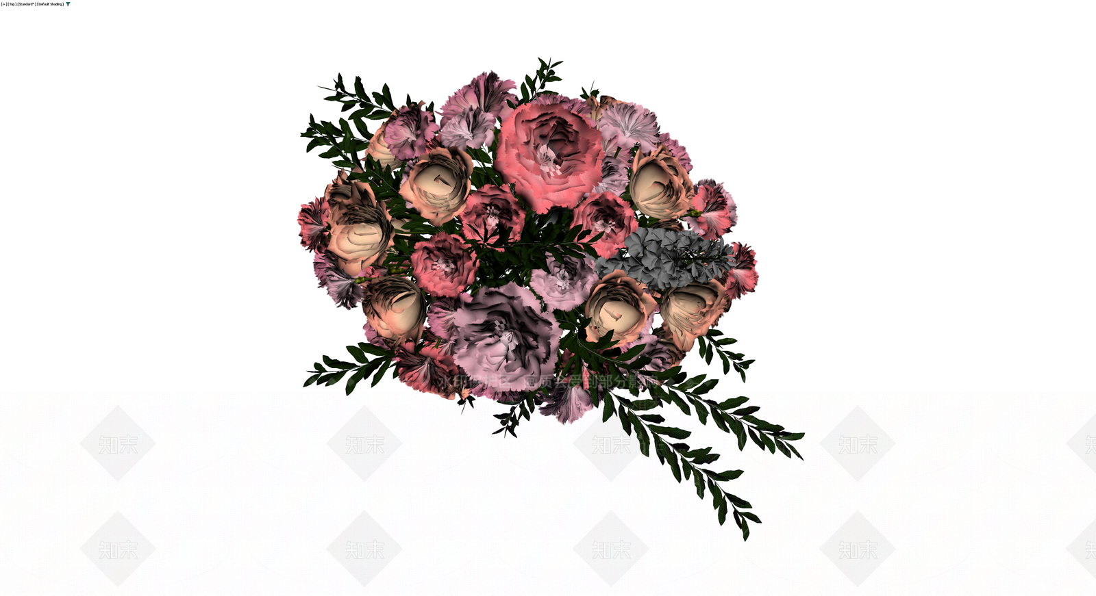 花瓶花卉组合盆栽3D模型下载【ID:1230365951】