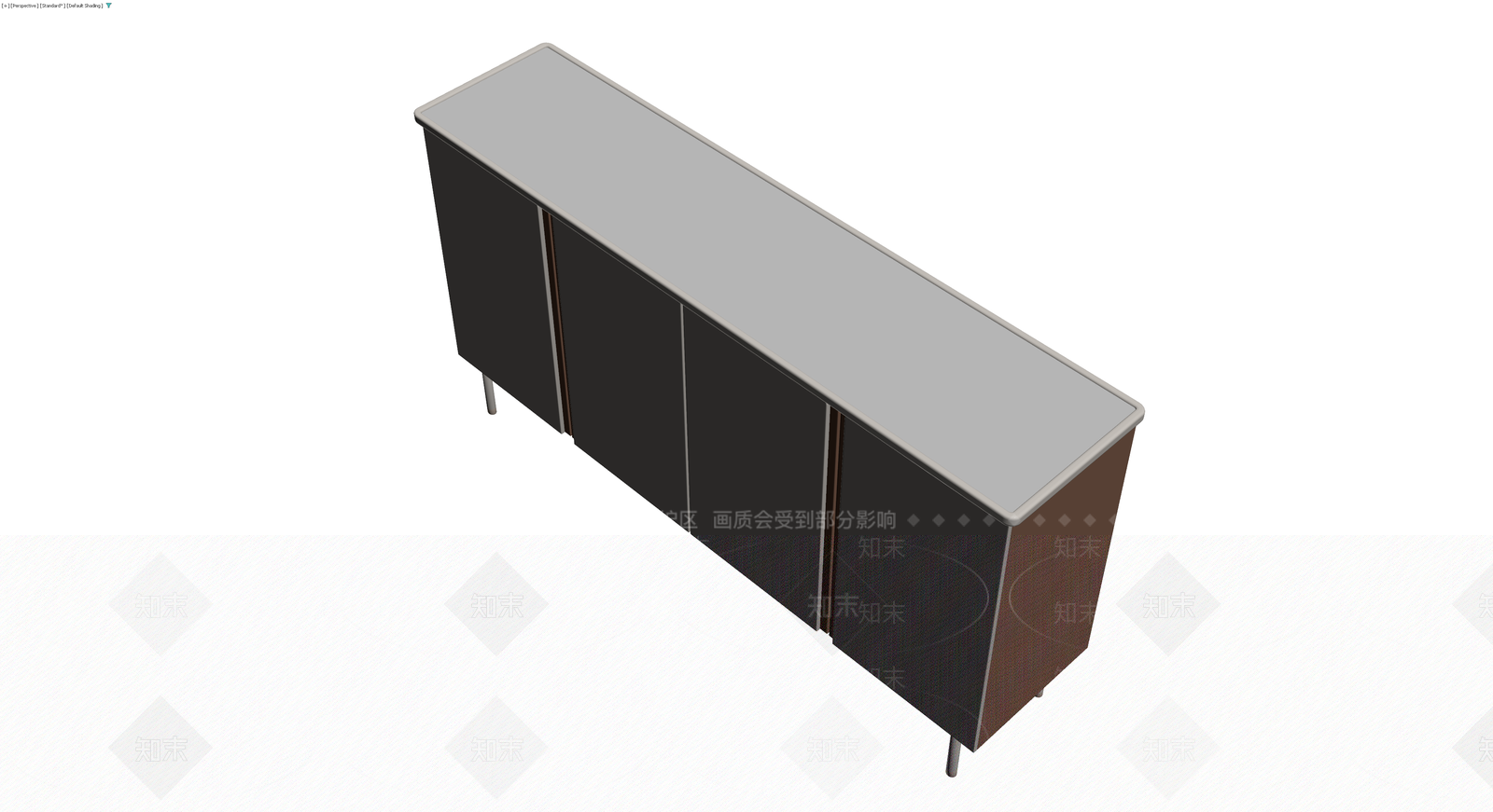 灰模四门储物柜3D模型下载【ID:1229926260】
