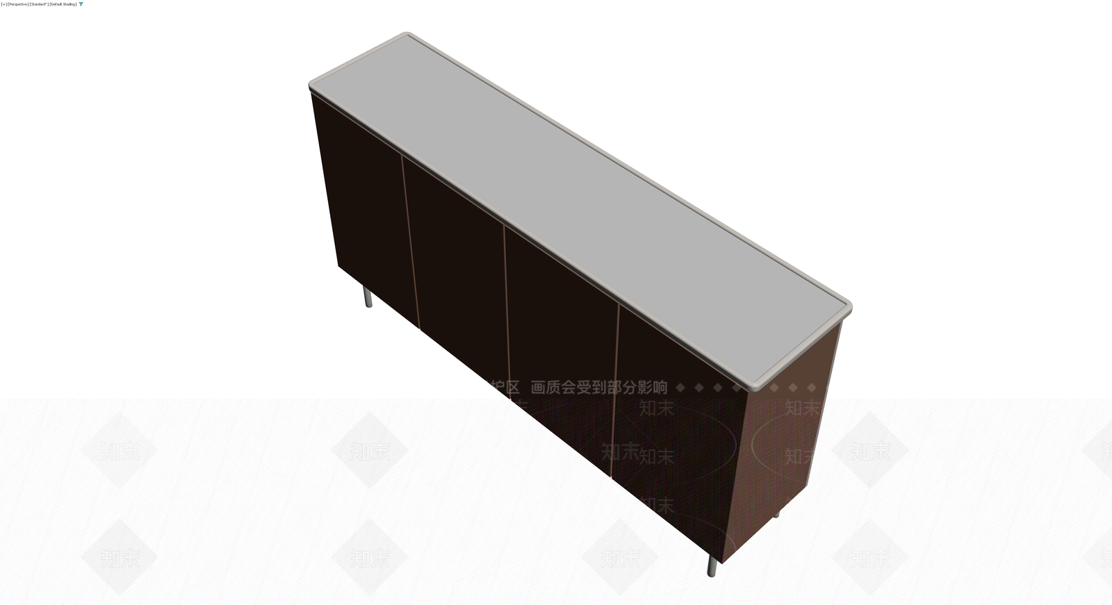 灰模四门储物柜3D模型下载【ID:1229926260】