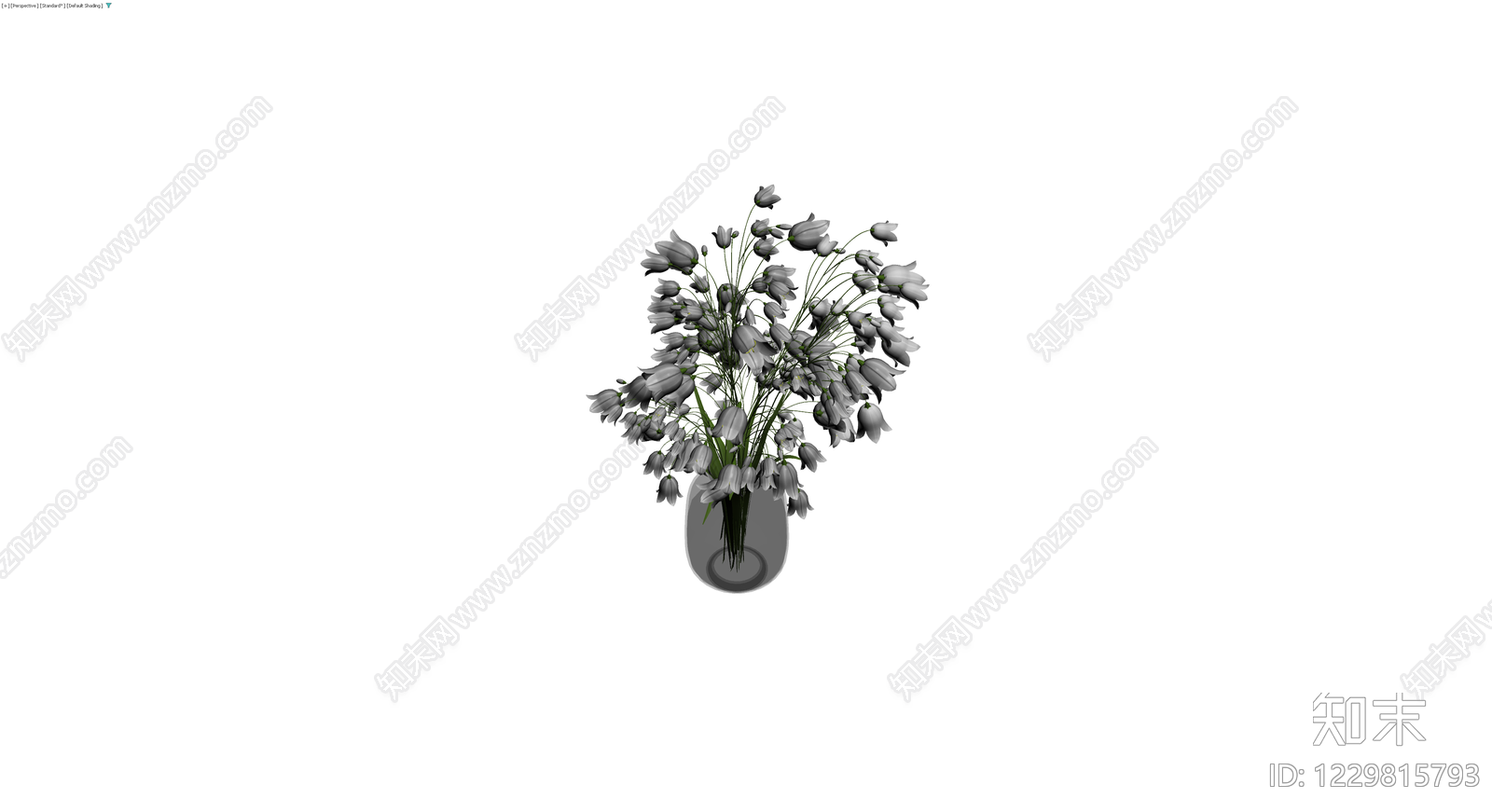 灰色盆栽植物模型3D模型下载【ID:1229815793】