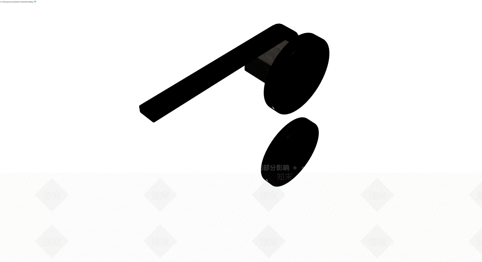 黑色极简门把手3D模型下载【ID:1229950886】
