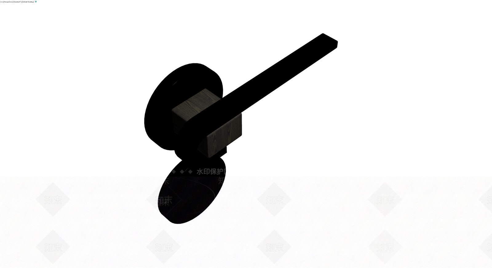 黑色极简门把手3D模型下载【ID:1229950886】