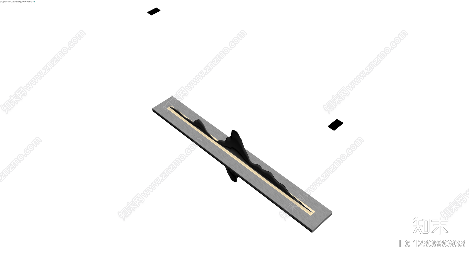 金属底座波浪雕塑3D模型下载【ID:1230880933】