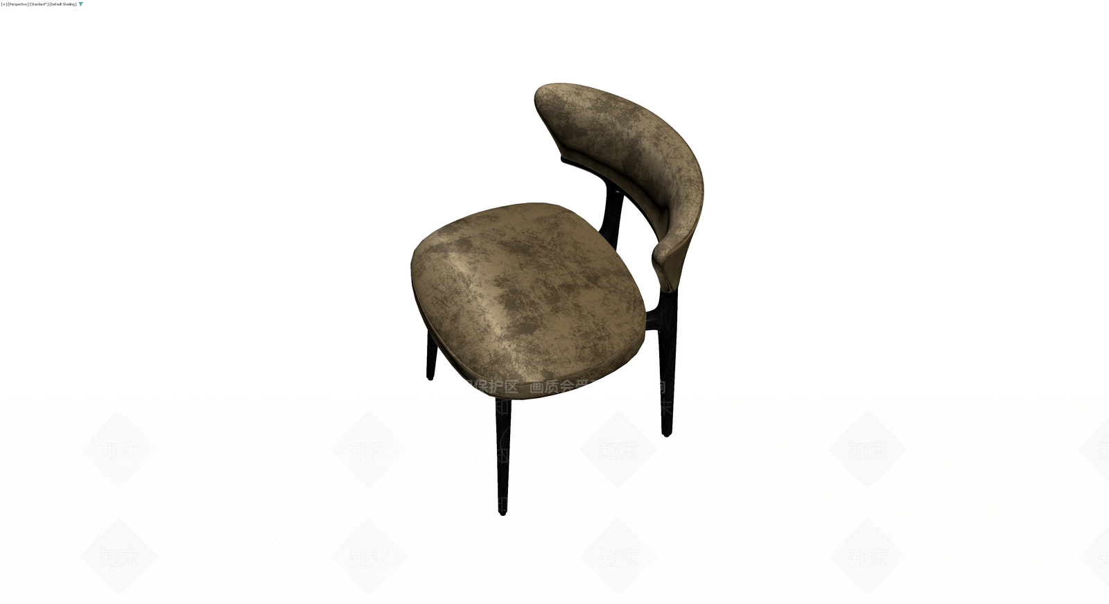 现代风格深色软包餐椅3D模型下载【ID:1229639012】